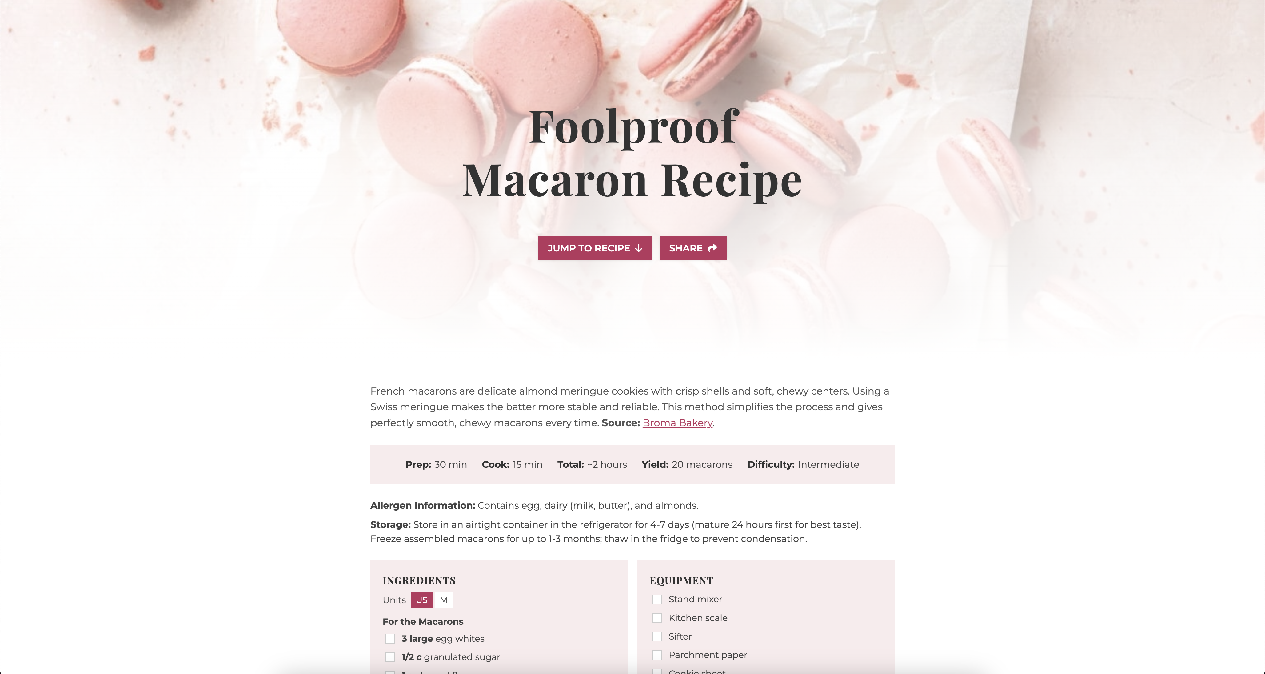 Recipe Page Project